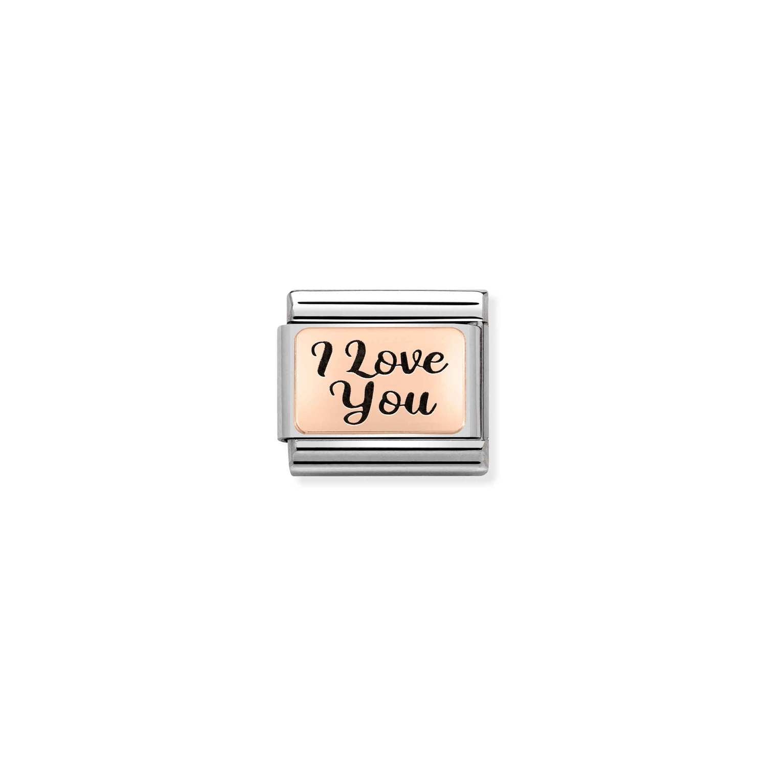 Nomination Classic PLATES 9ct Rose Gold I love you Charm