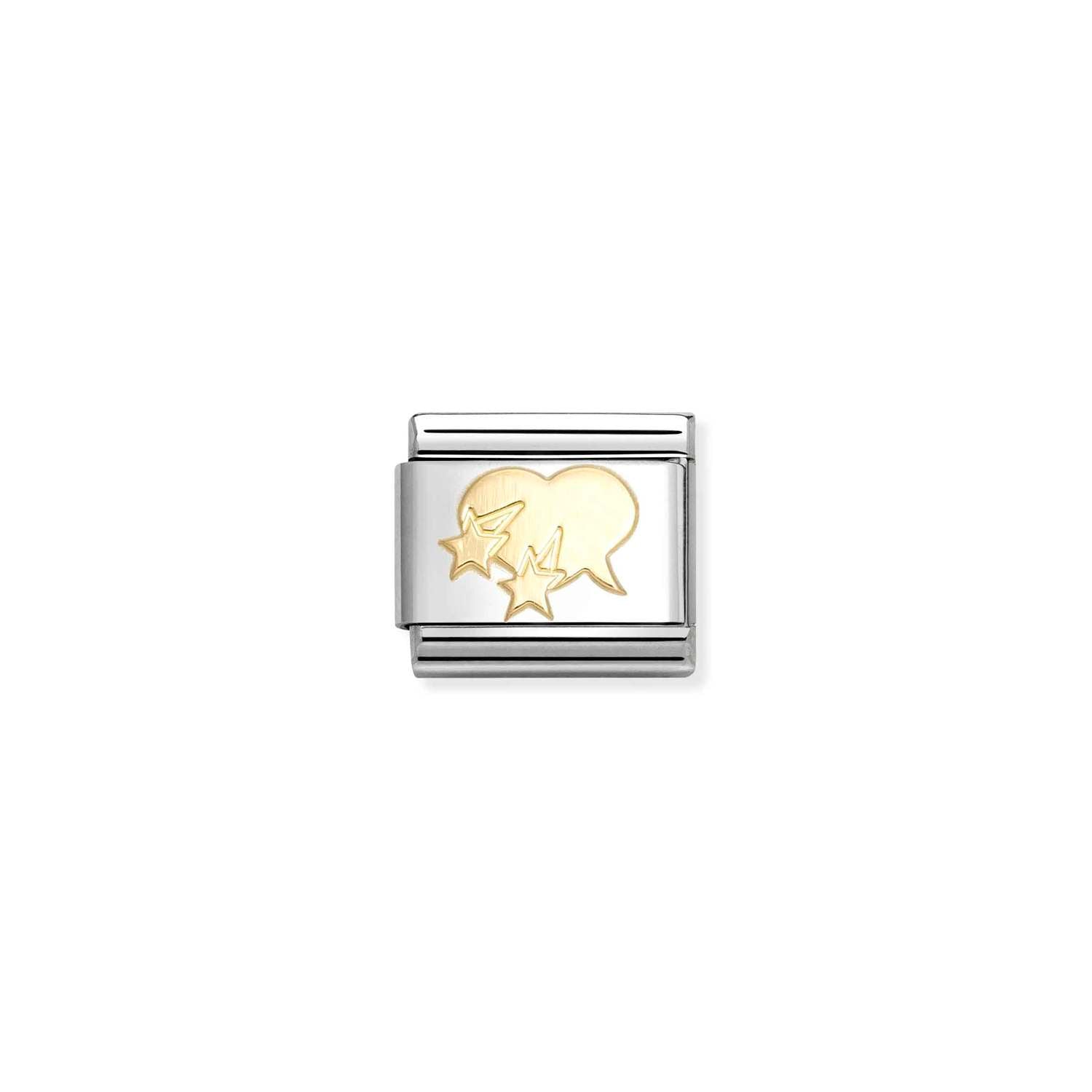 Nomination Classic Gold Comic heart Charm