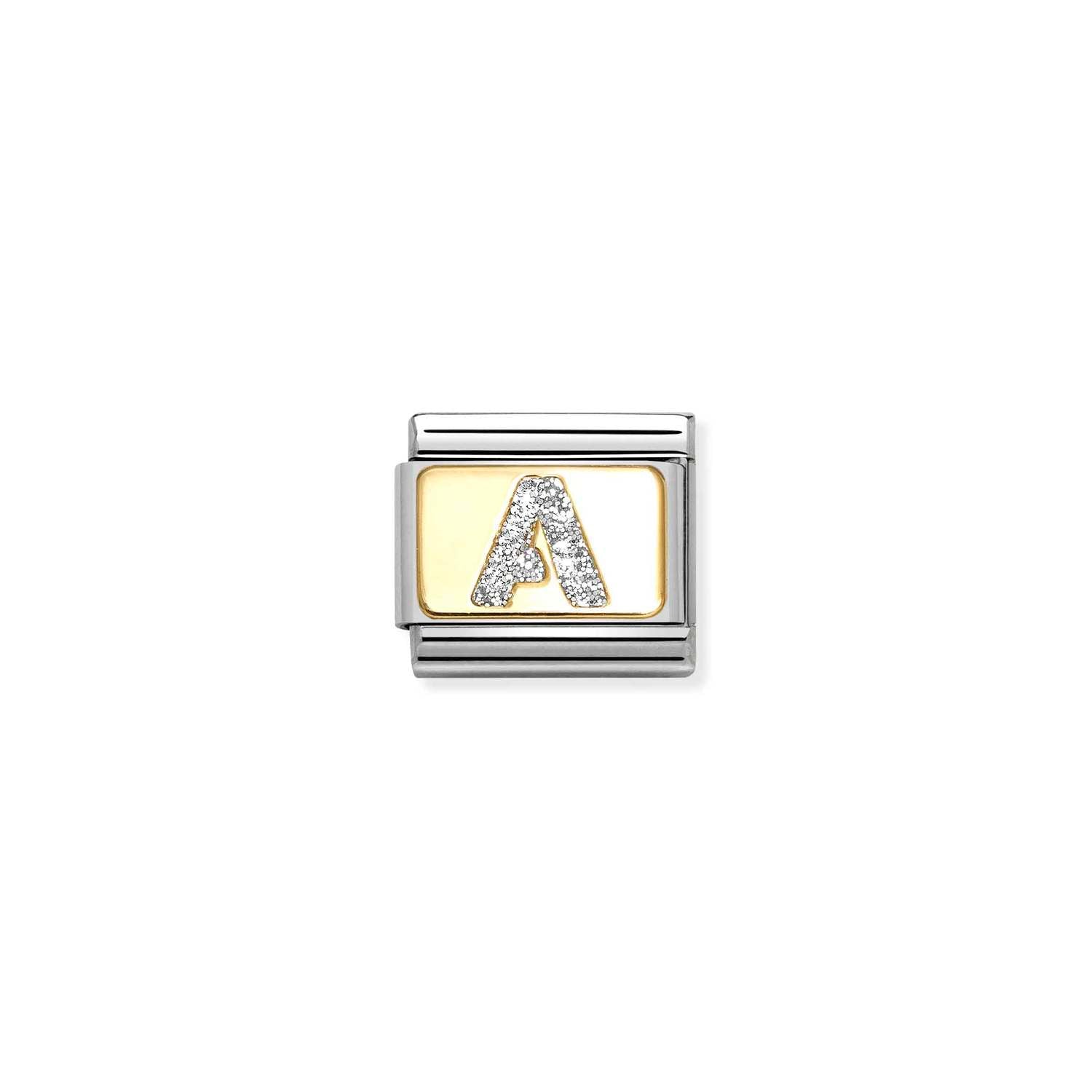 Nomination Classic GLITTER LETTER Gold A Charm