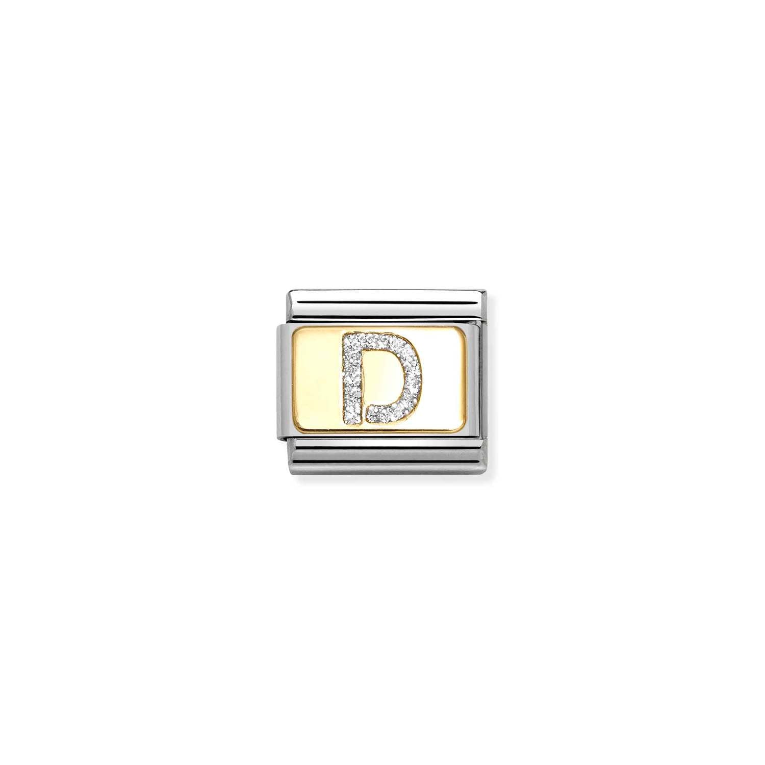 Nomination Classic GLITTER LETTER Gold D Charm