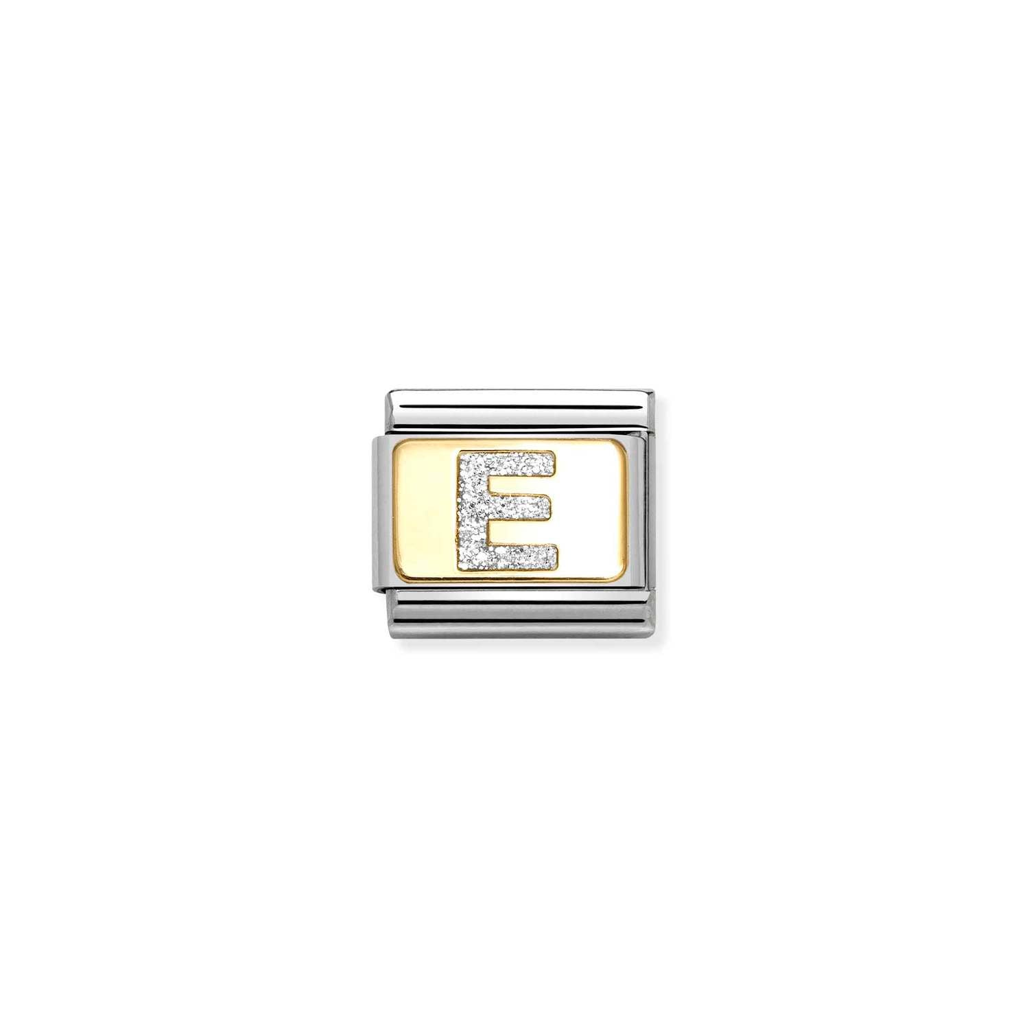 Nomination Classic GLITTER LETTER Gold E Charm