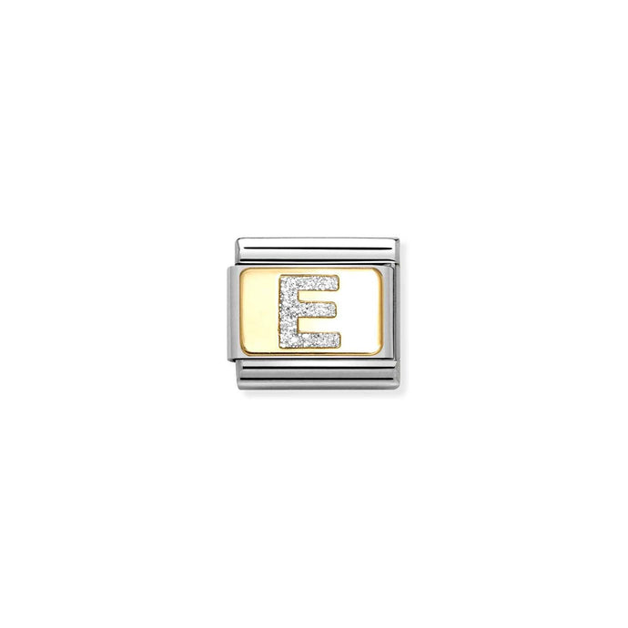 Nomination Classic GLITTER LETTER Gold E Charm