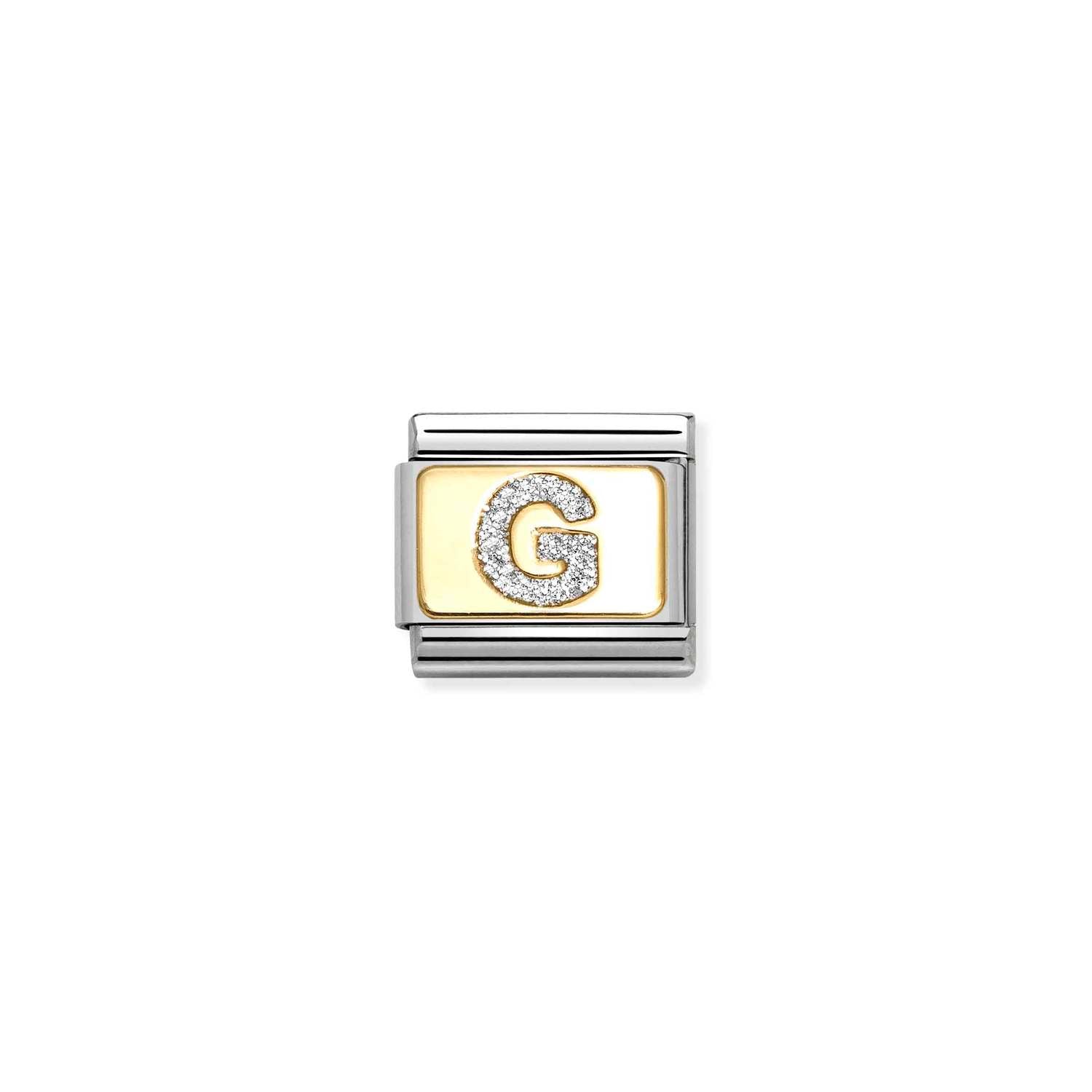 Nomination Classic GLITTER LETTER Gold G Charm