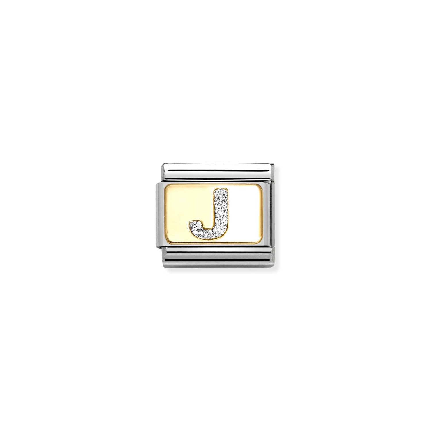Nomination Classic GLITTER LETTER Gold J Charm