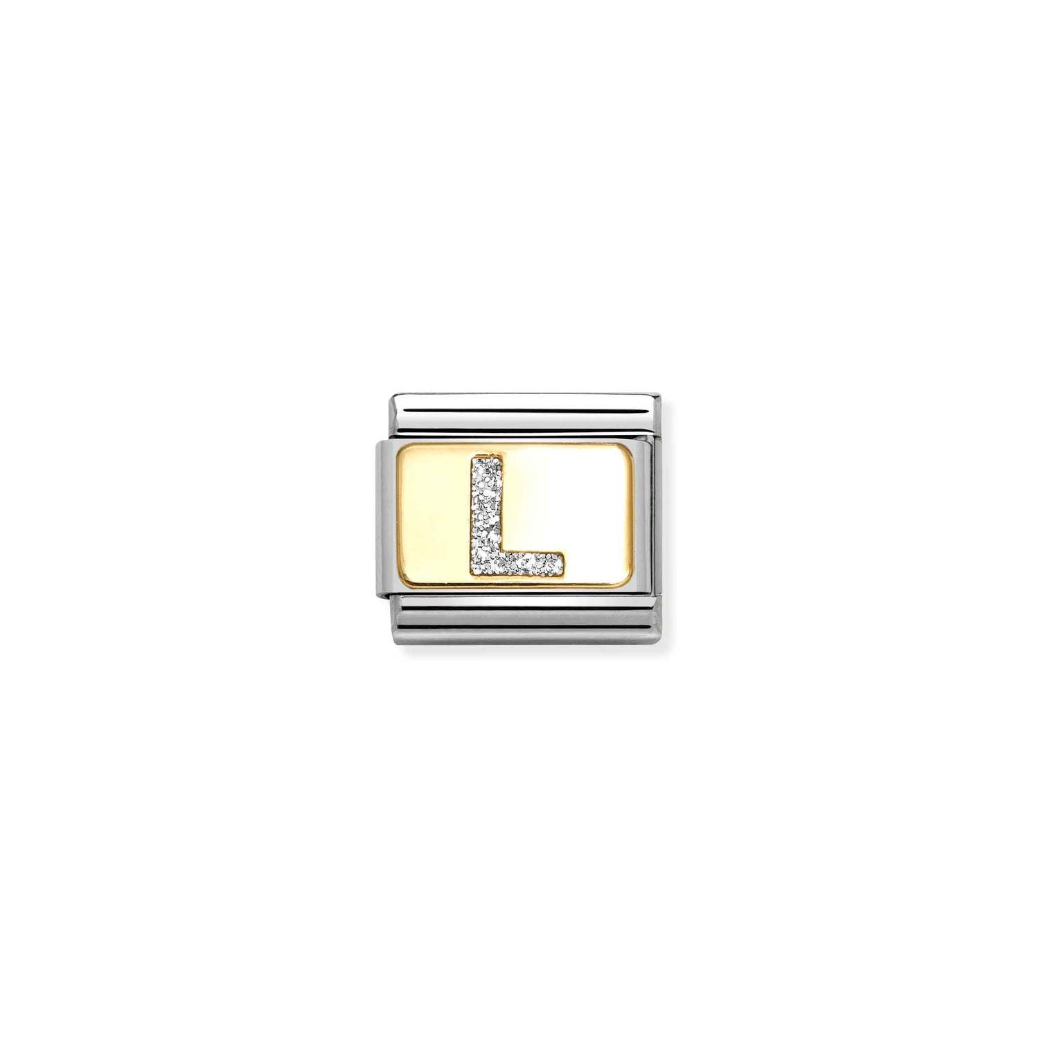 Nomination Classic GLITTER LETTER Gold L Charm