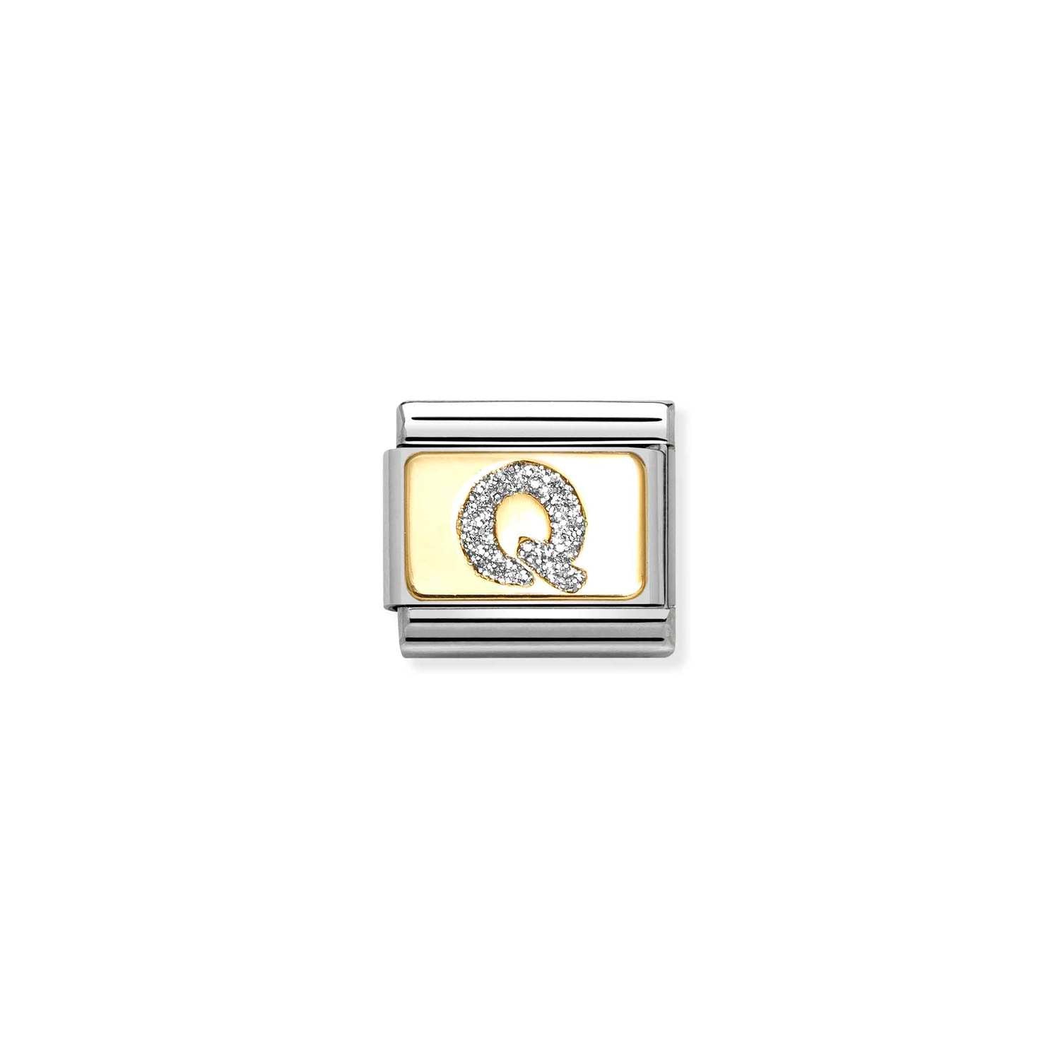 Nomination Classic GLITTER LETTER Gold Q Charm