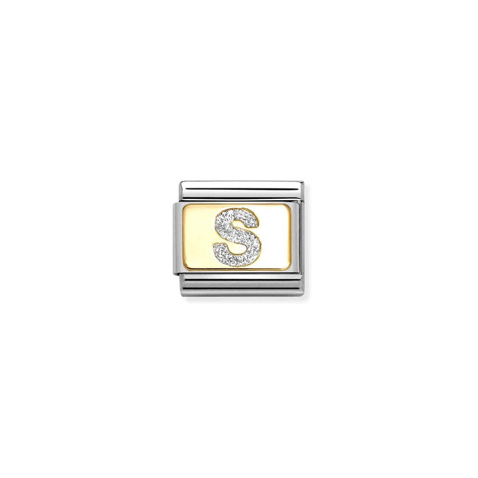 Nomination Classic GLITTER LETTER Gold S Charm