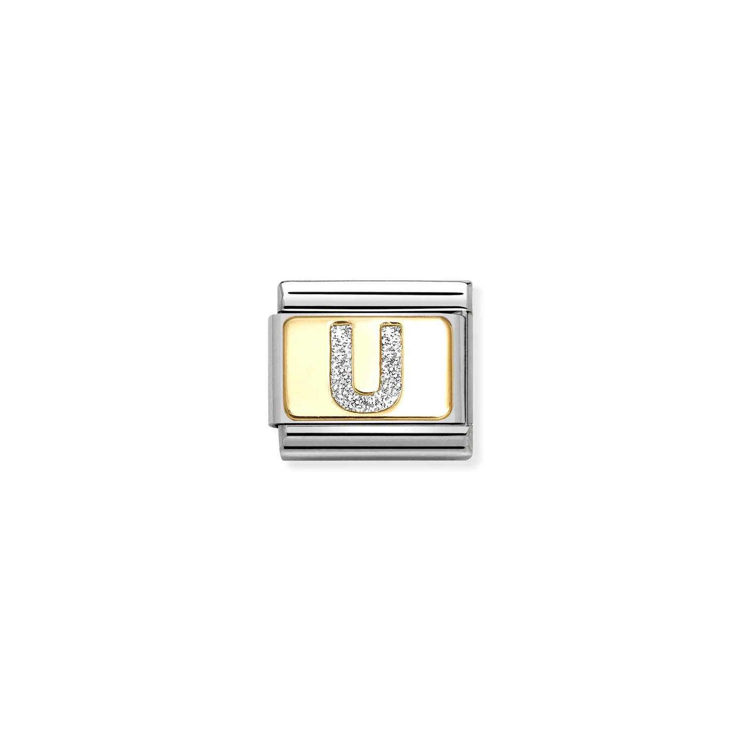 Nomination Classic GLITTER LETTER Gold U Charm