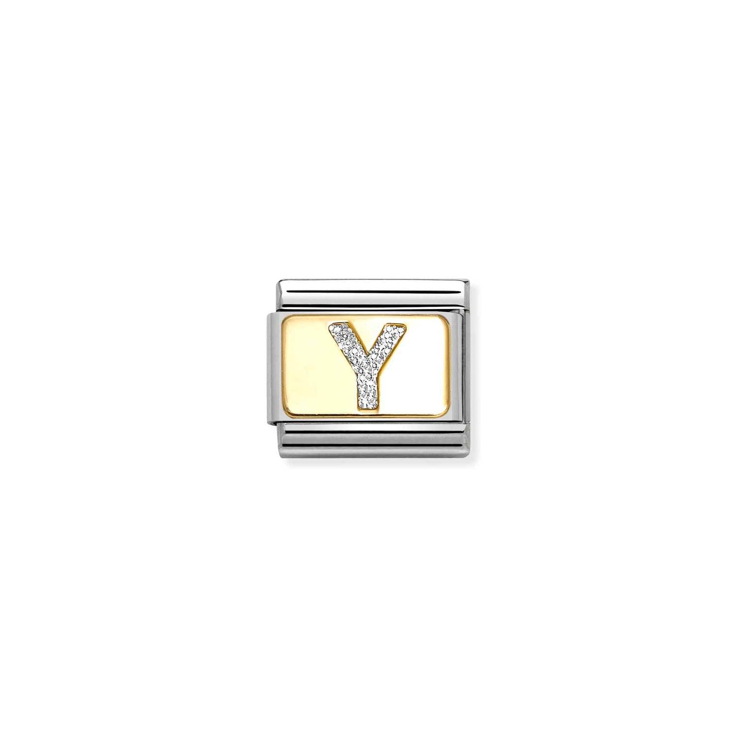 Nomination Classic GLITTER LETTER Gold Y Charm
