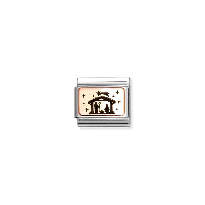 Nomination Classic PLATES 9ct Rose Gold Nativity Charm