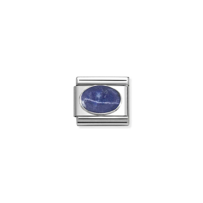 Nomination Classic HARD STONES Silver SODALITE MAT Charm