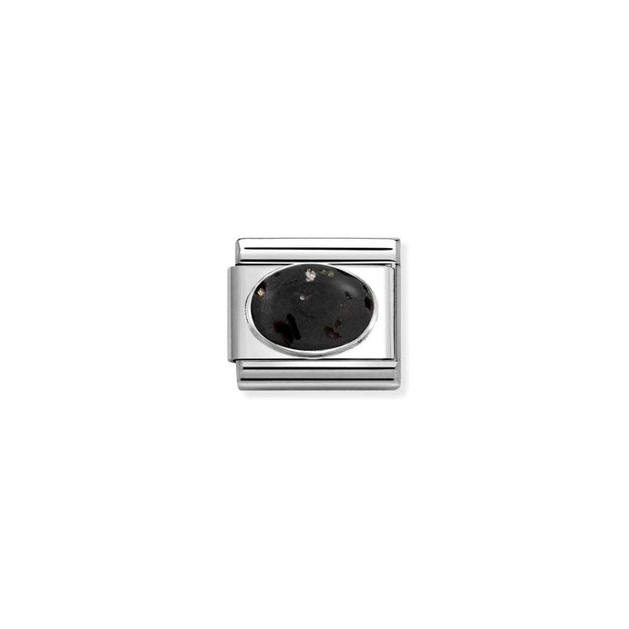 Nomination Classic HARD STONES Silver LAVA STONE MAT Charm
