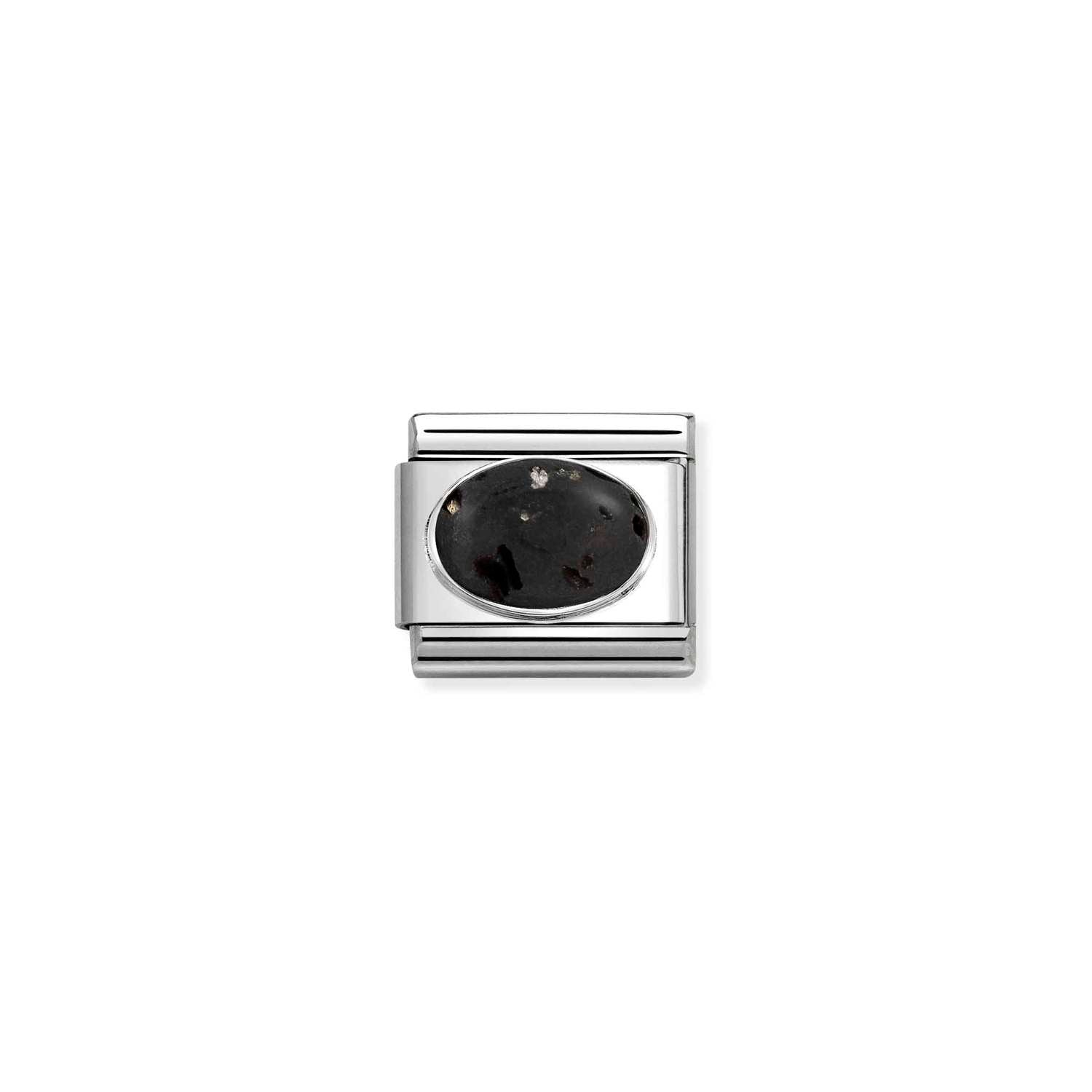 Nomination Classic HARD STONES Silver LAVA STONE MAT Charm