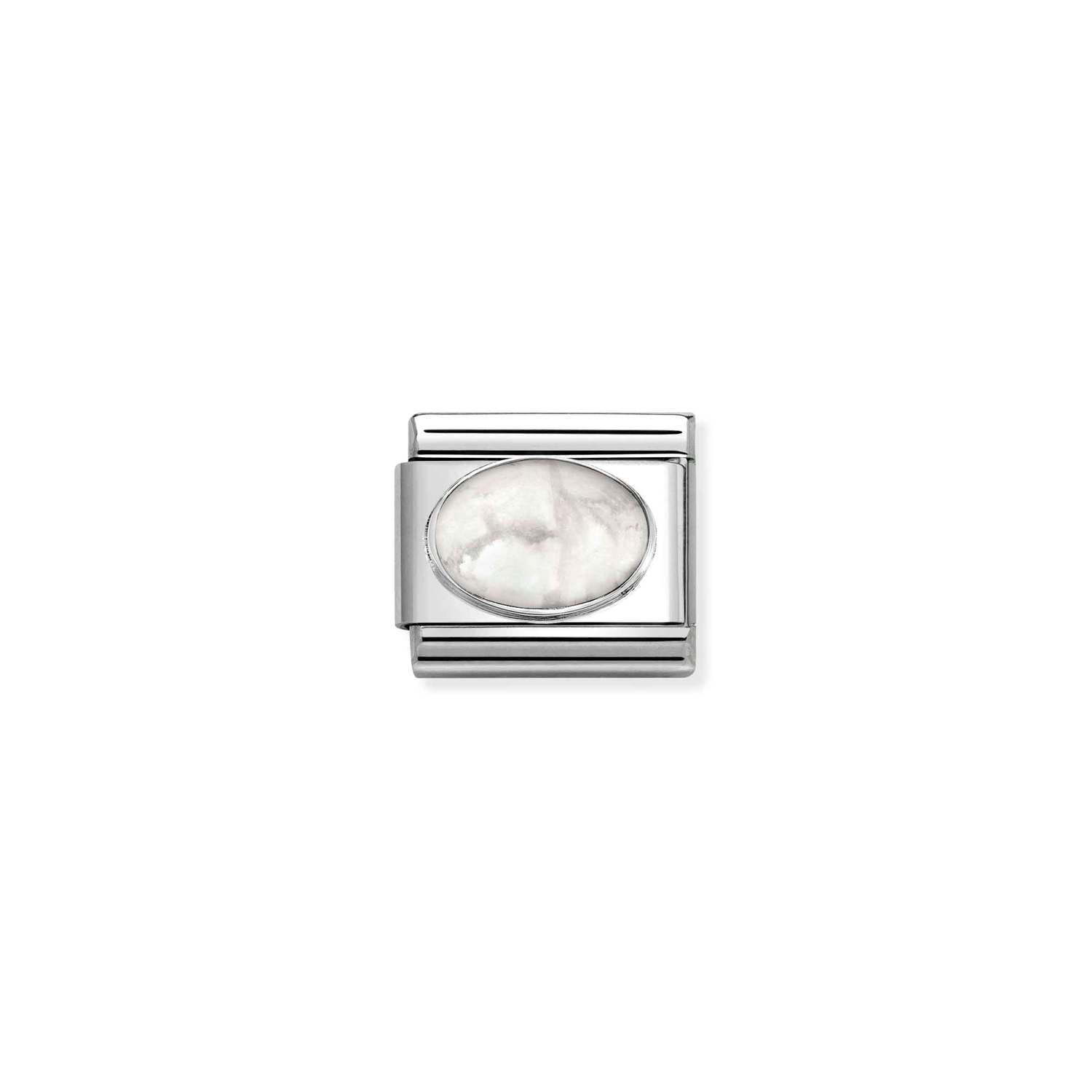 Nomination Classic HARD STONES Silver HOWLITE MAT Charm