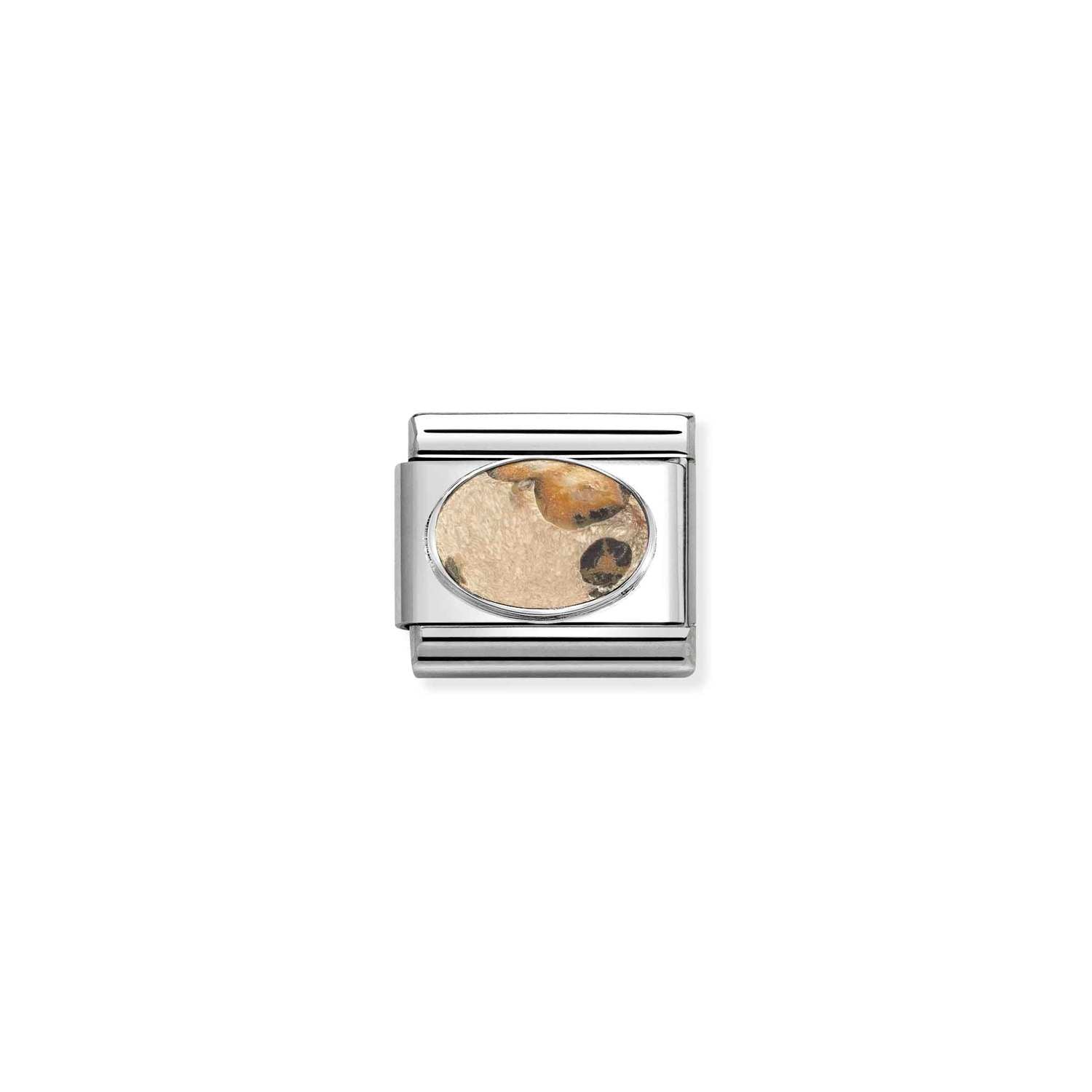 Nomination Classic HARD STONES Silver LEOPARD JASPER MAT Charm