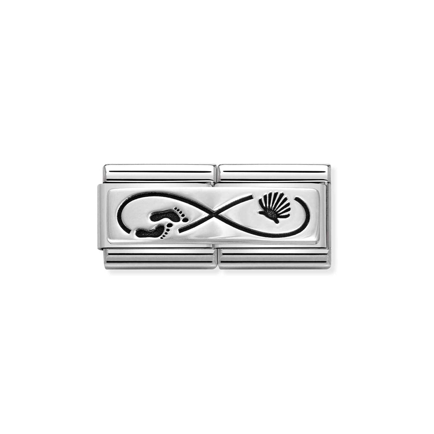 Nomination DOUBLE Classic ENGRAVED Silver Santiago's walk Charm