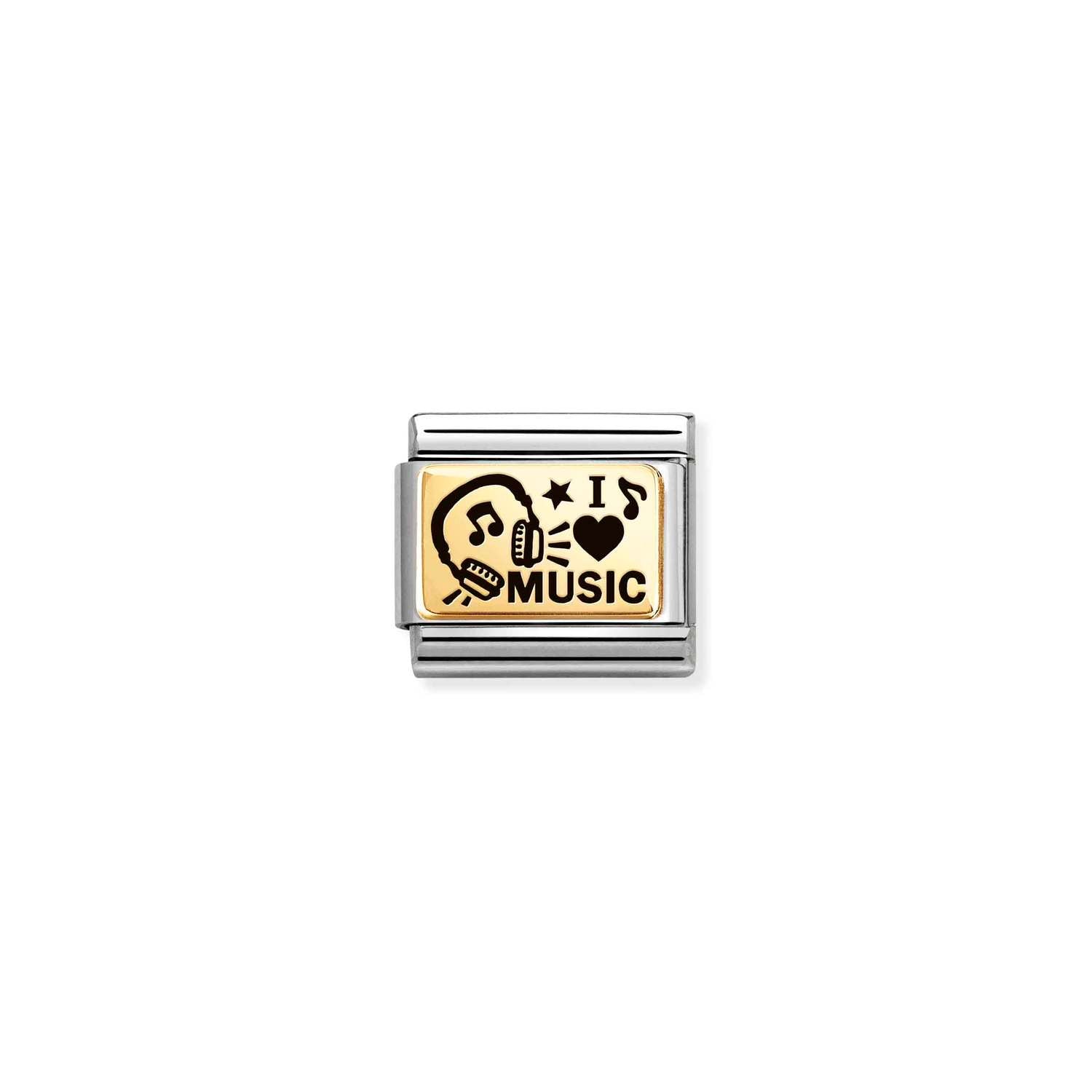 Nomination Classic Gold I love music Charm