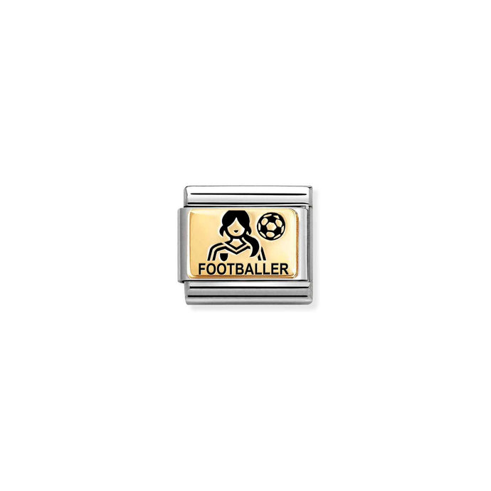 Nomination Classic Gold Woman footballer Charm