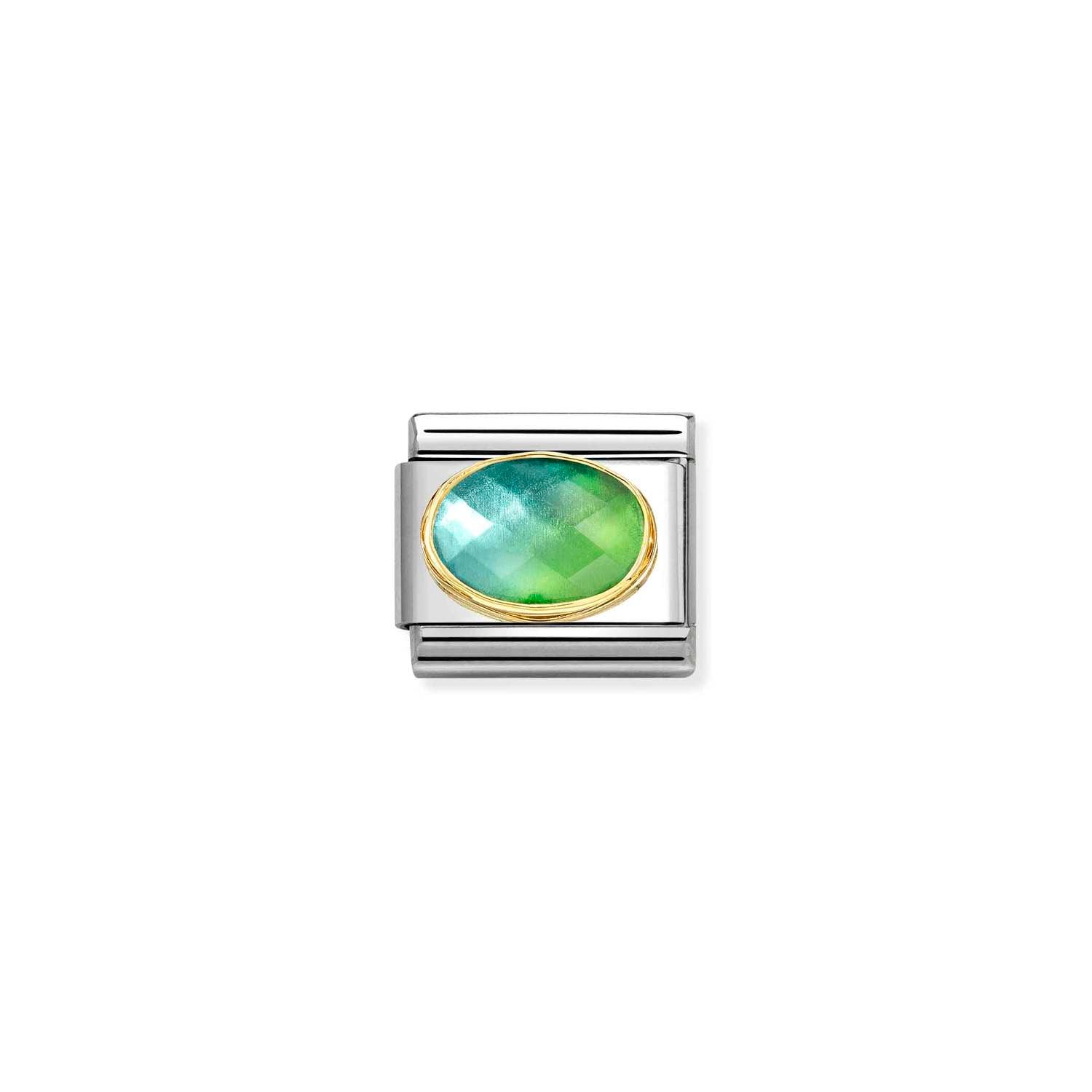 Nomination Classic FACETED STONES in Gold BLUE GREEN Charm