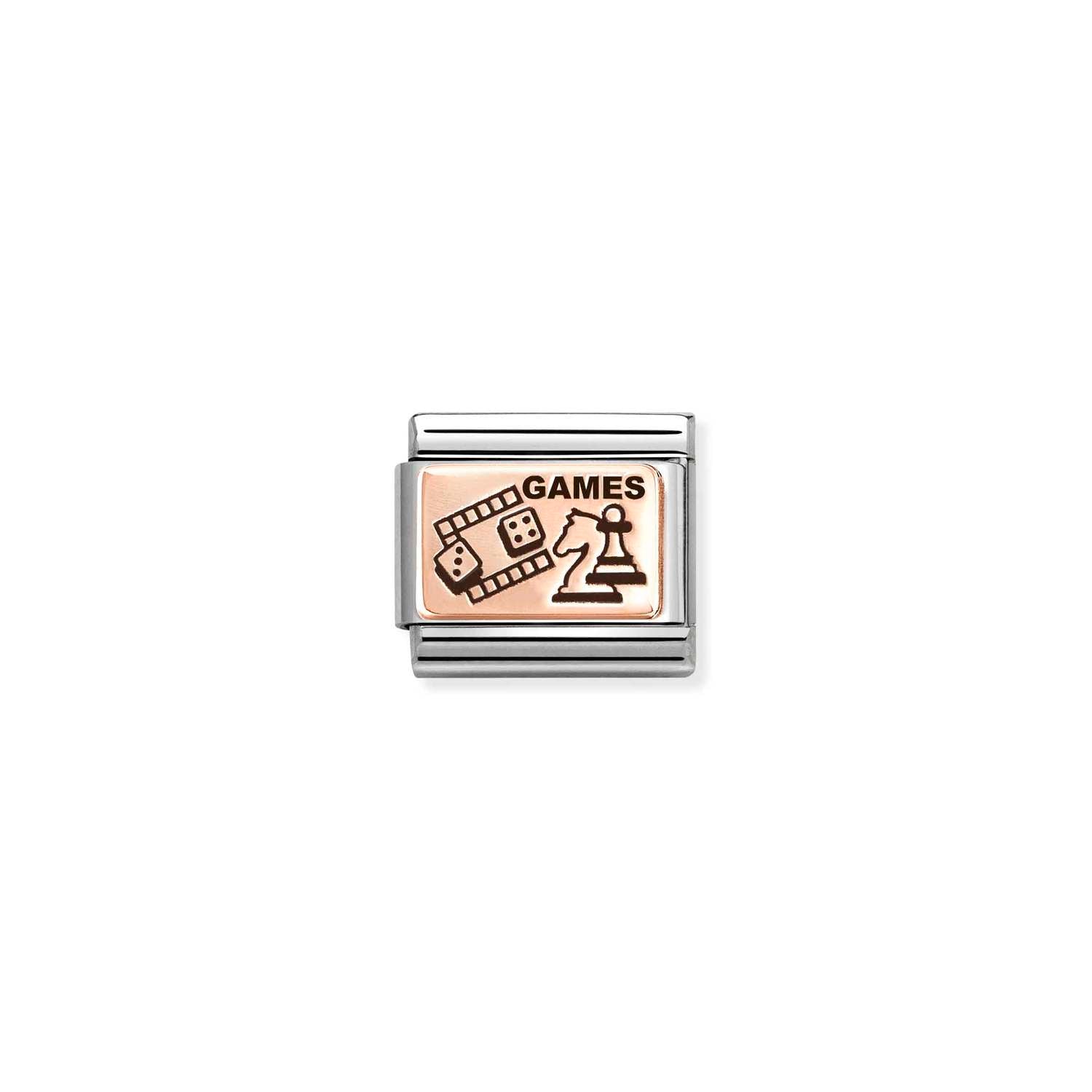 Nomination Classic PLATES 9ct Rose Gold Table games Charm