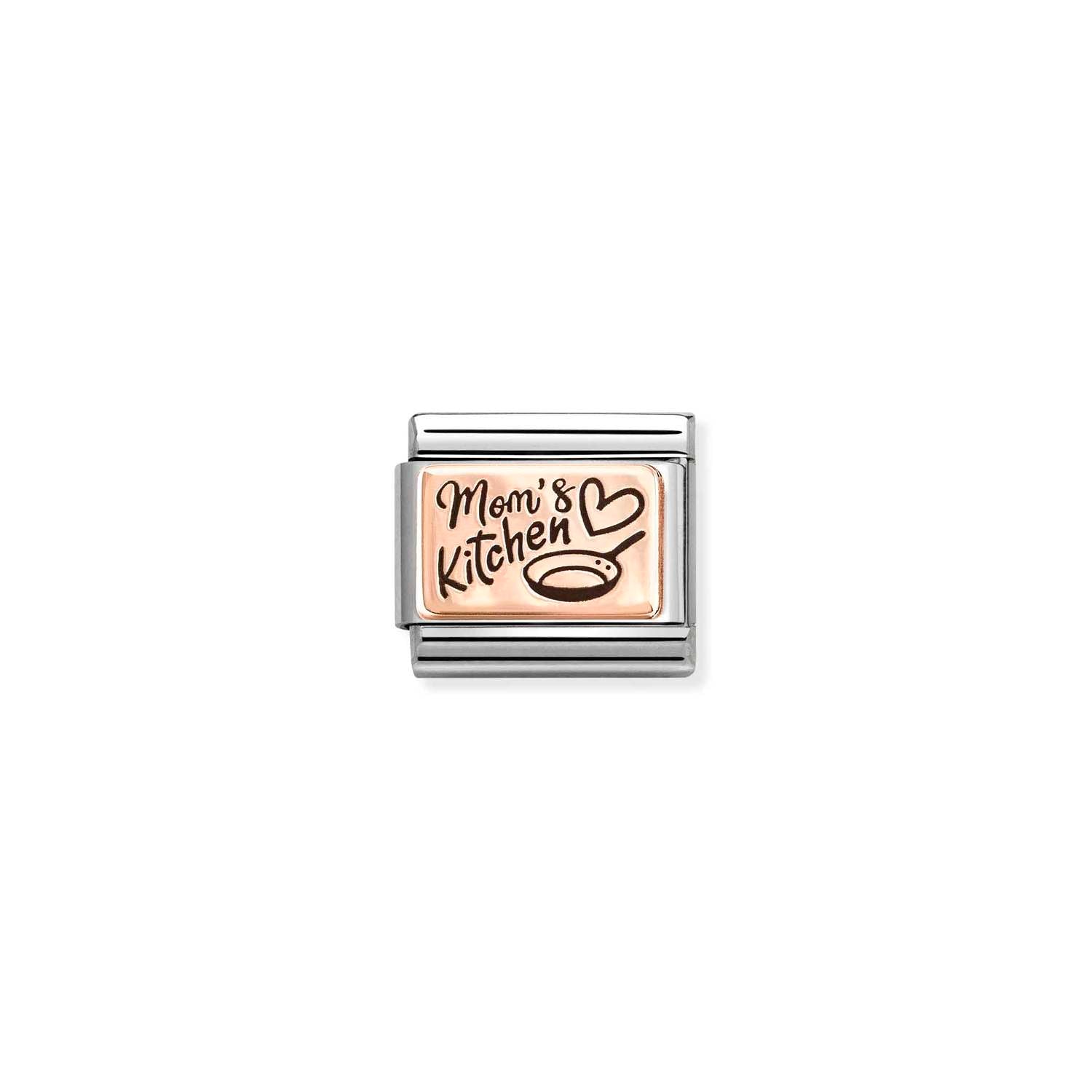 Nomination Classic PLATES 9ct Rose Gold Mom's Kitchen Charm