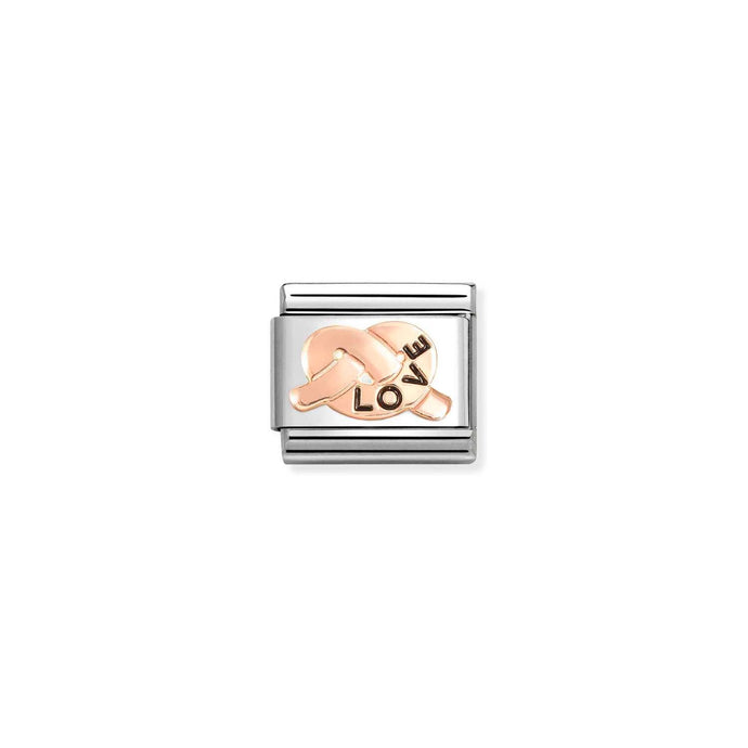 Nomination Classic SYMBOLS 9ct Rose Gold LOVE knot Charm