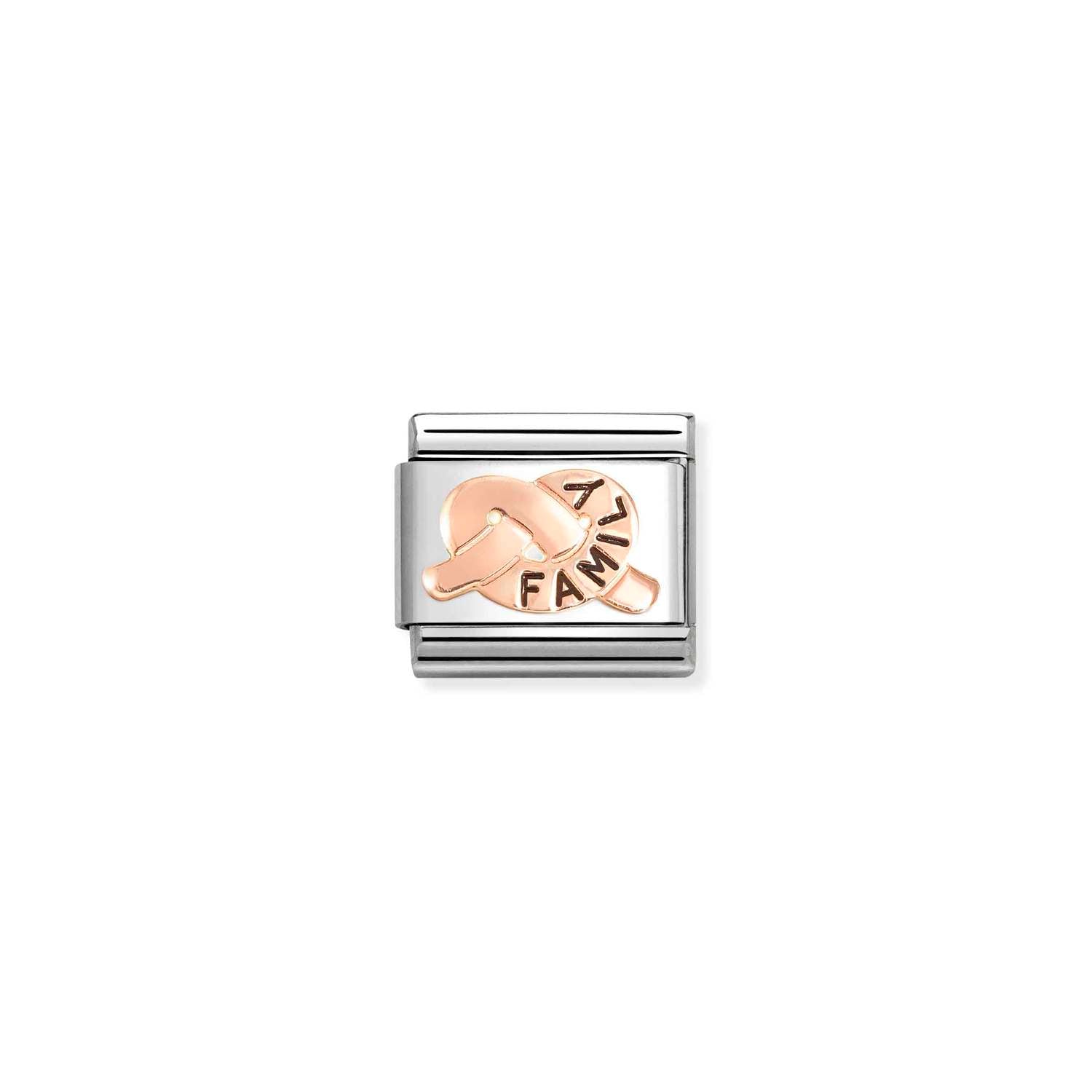 Nomination Classic SYMBOLS 9ct Rose Gold FAMILY knot Charm
