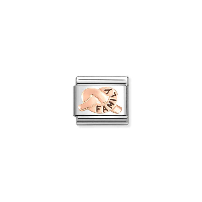 Nomination Classic SYMBOLS 9ct Rose Gold FAMILY knot Charm