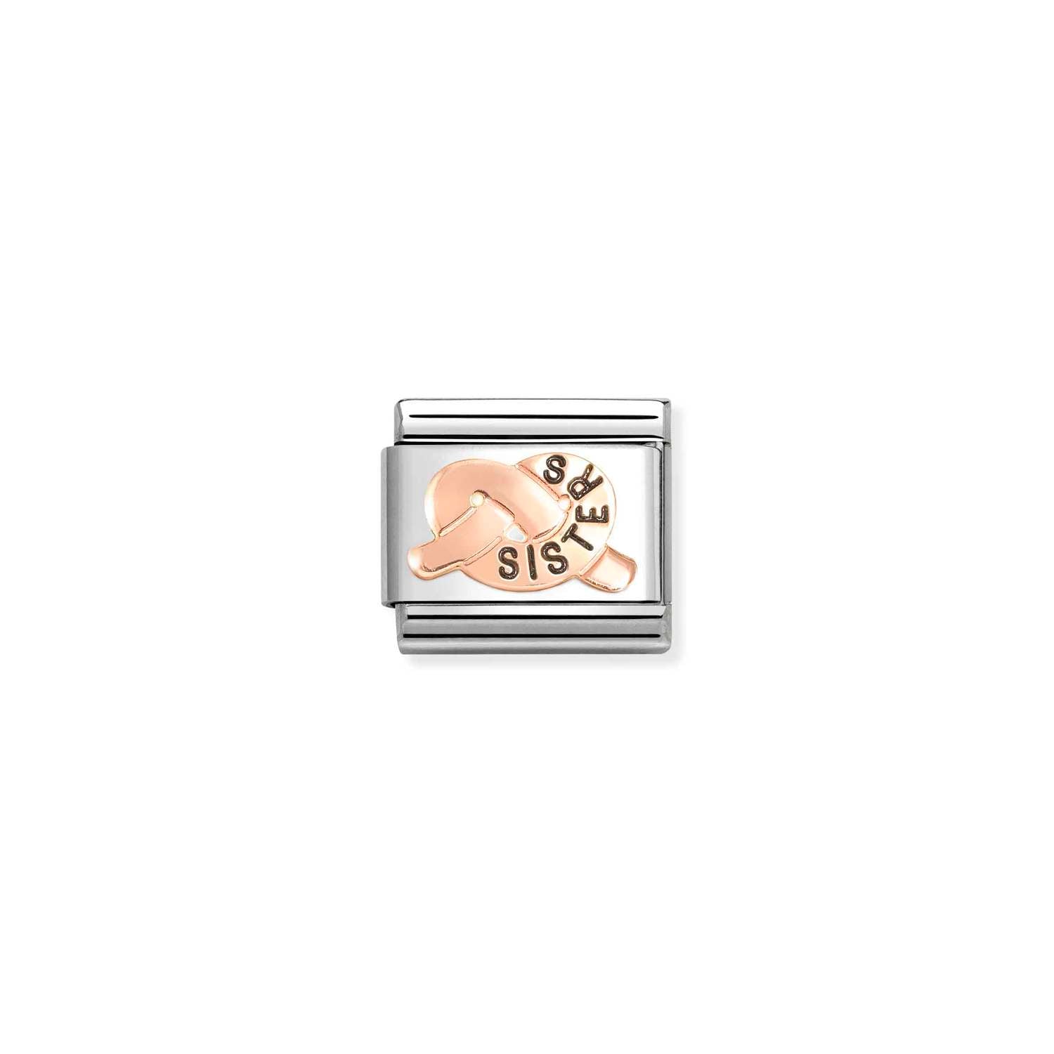 Nomination Classic SYMBOLS 9ct Rose Gold SISTERS knot Charm