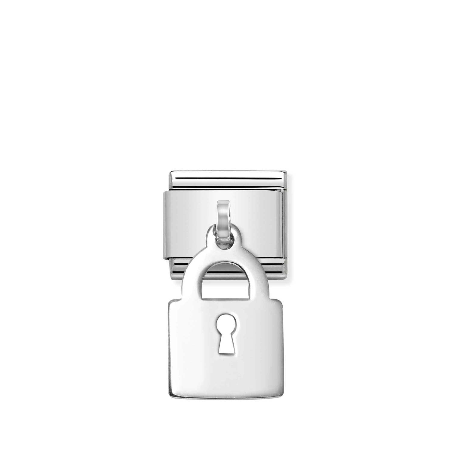 Nomination Classic CHARMS PLATES Silver Padlock Pendant Charm
