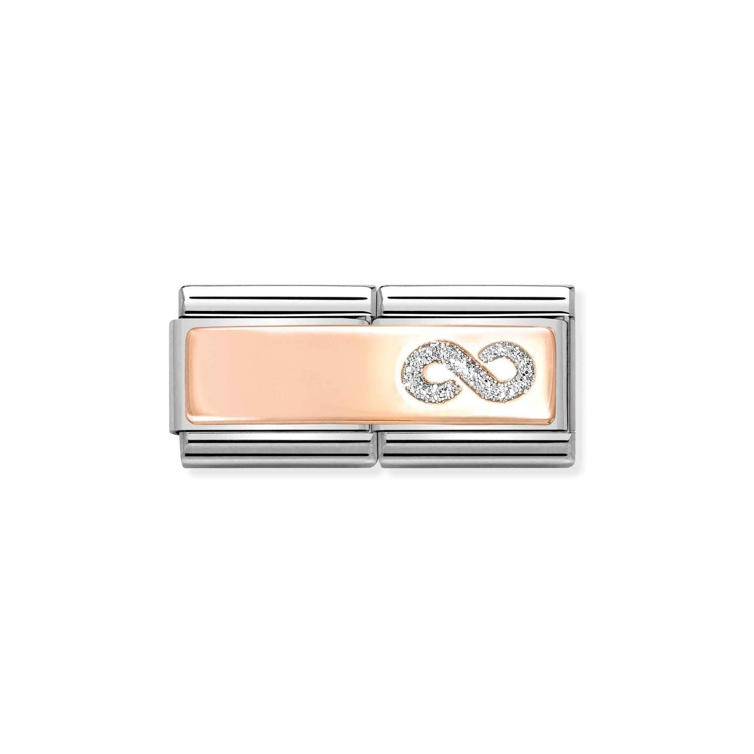 Nomination DOUBLE Classic SYMBOLS 9ct Rose Gold Infinite glitter Charm