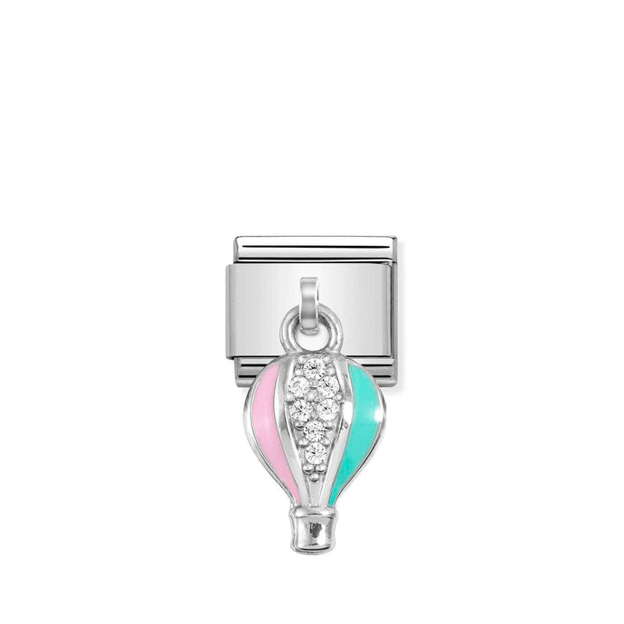 Nomination Classic CHARMS Silver and Cubic Zirconia Hot air balloon Charm