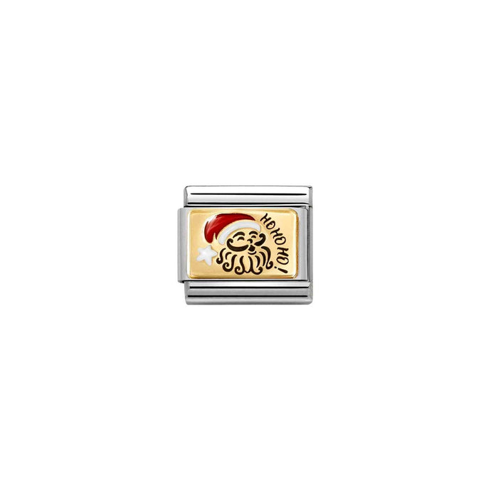 Nomination Classic PLATES Gold Santa Claus RED hat Charm