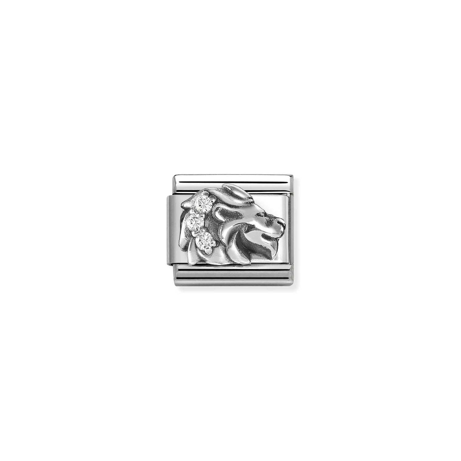 Nomination Classic ZODIACO RELIEF Silver and Cubic Zirconia Leo Charm