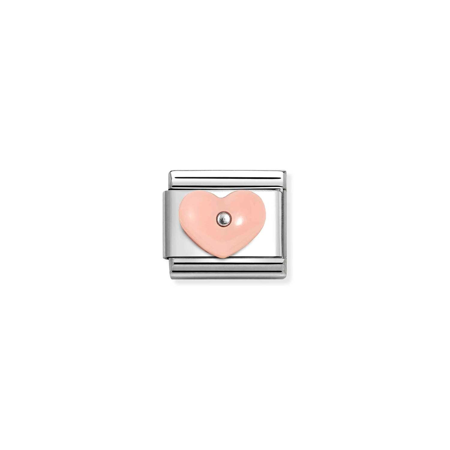 Nomination Classic Silver PINK heart Charm