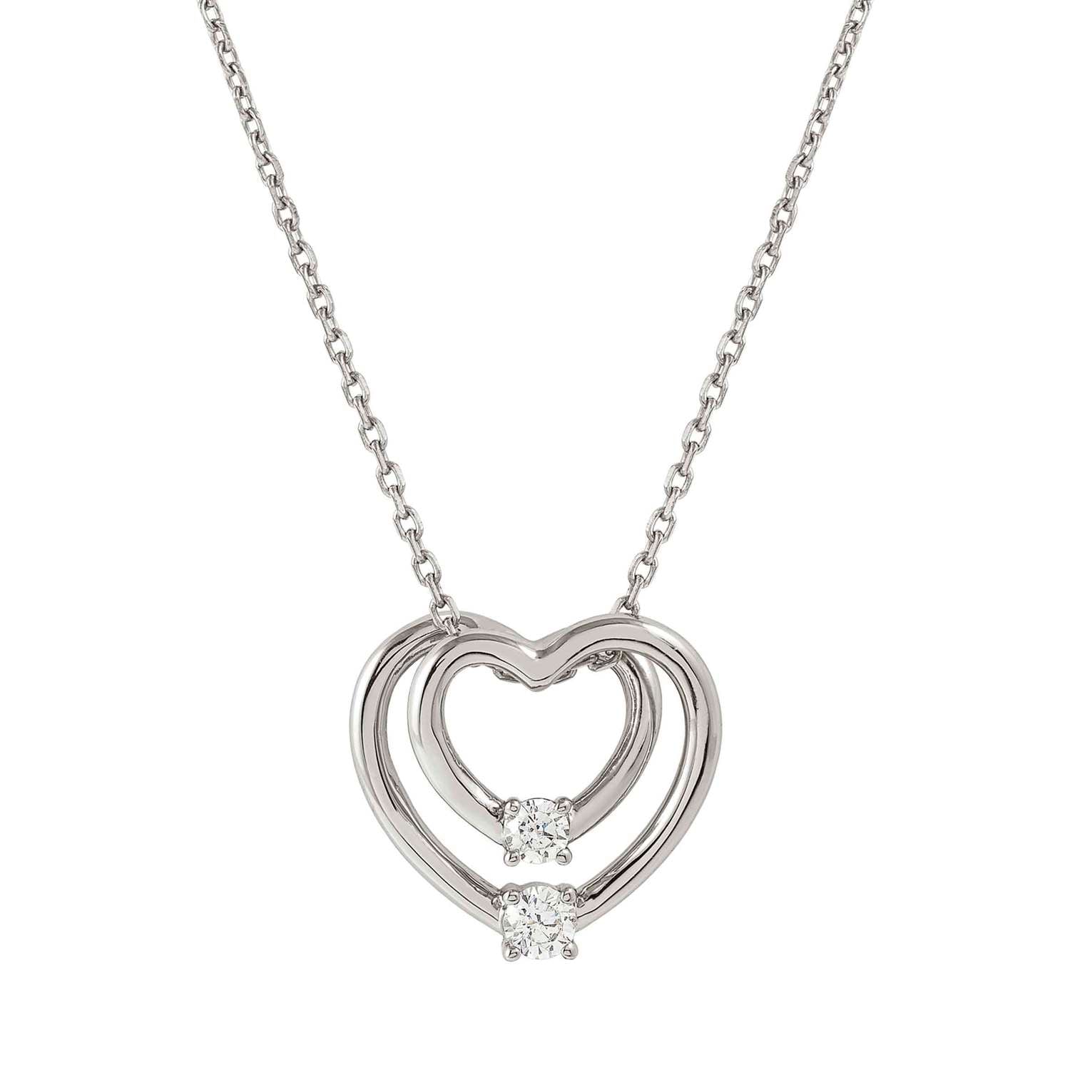 Nomination Cosmic Love Silver large Hearts necklace