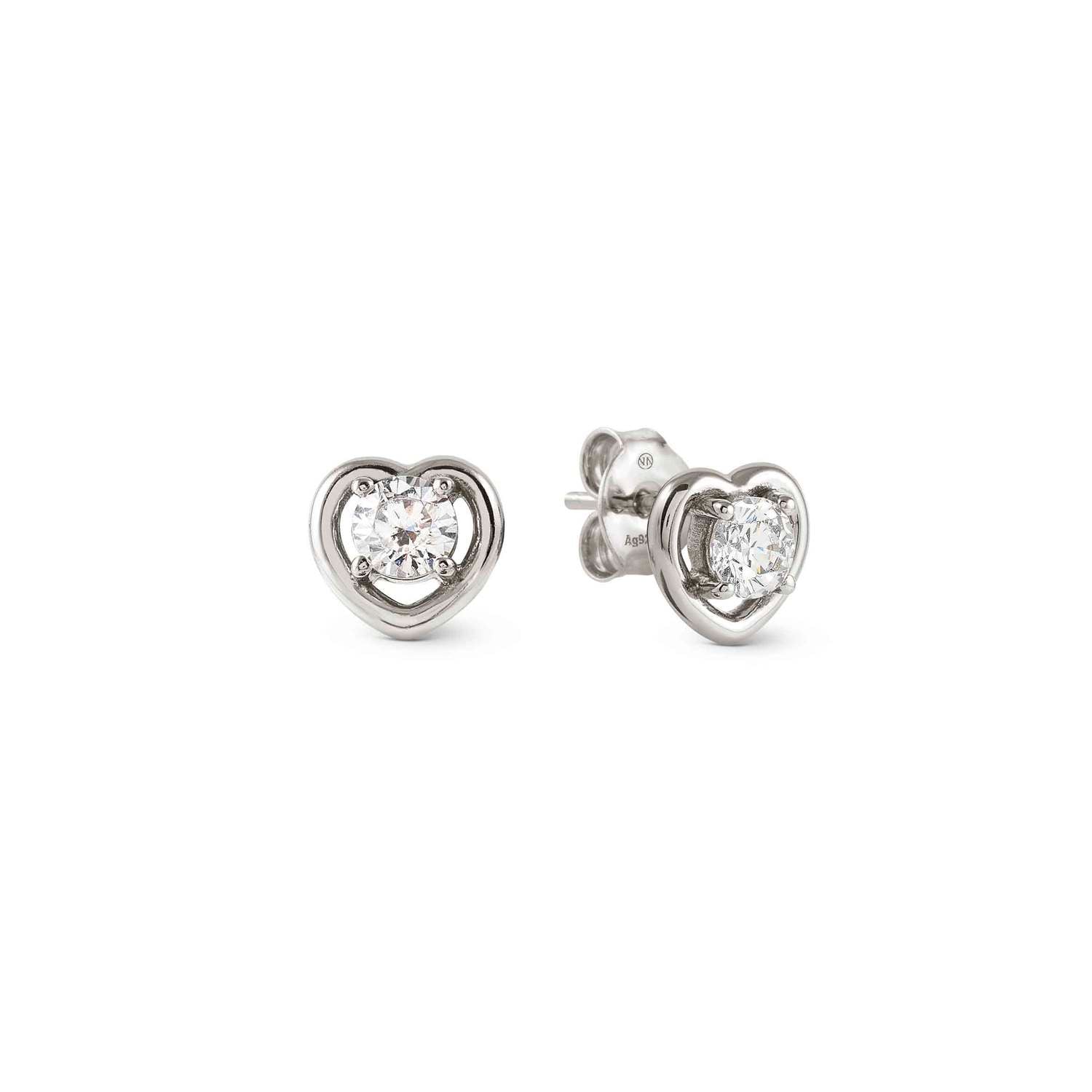 Nomination Cosmic Love Silver Heart Earrings