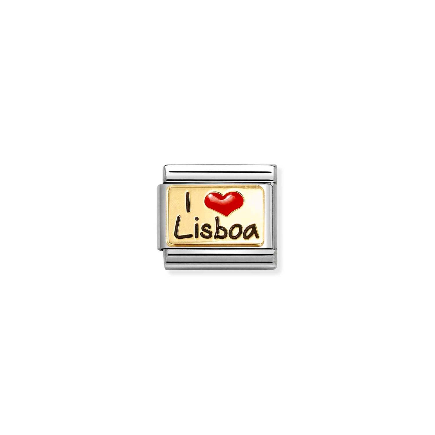 Nomination Classic Gold I love Lisbon Charm