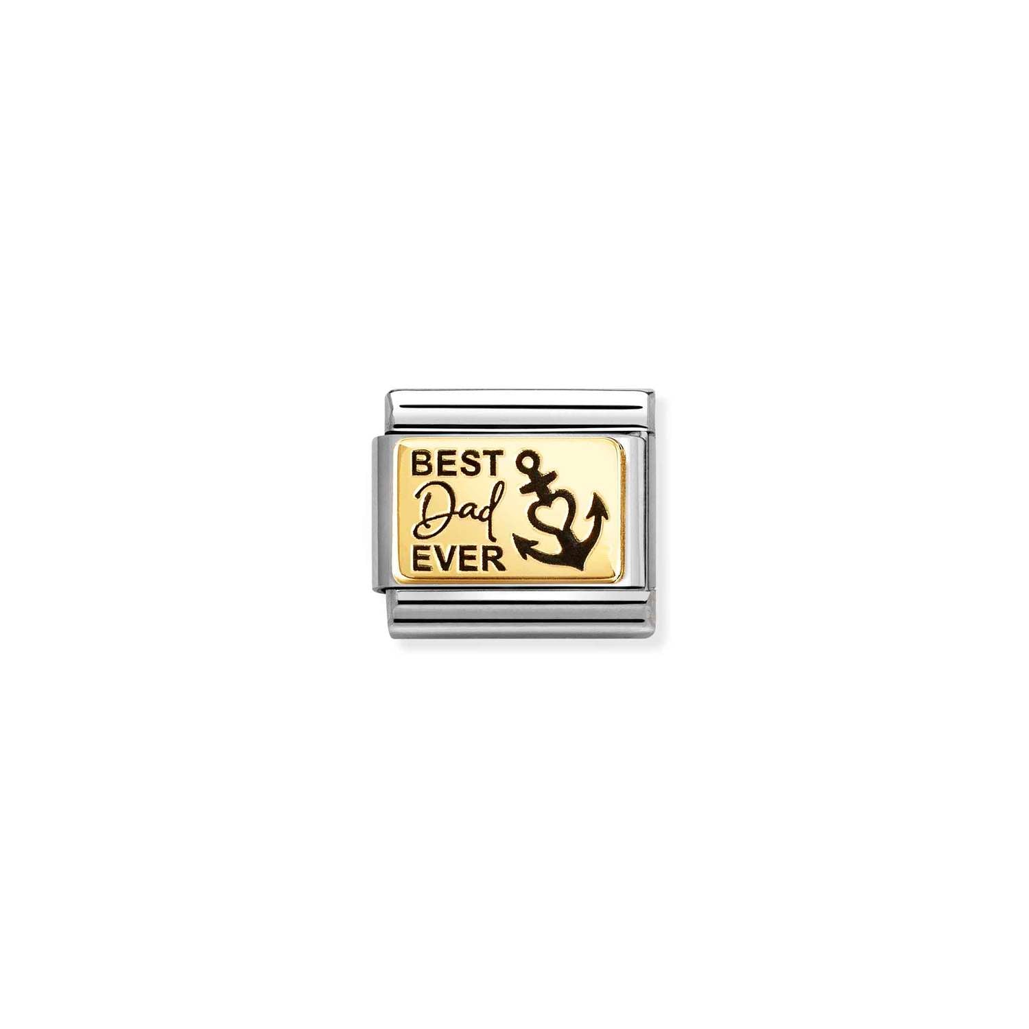 Nomination Classic 18ct Gold Best Dad Ever Charm
