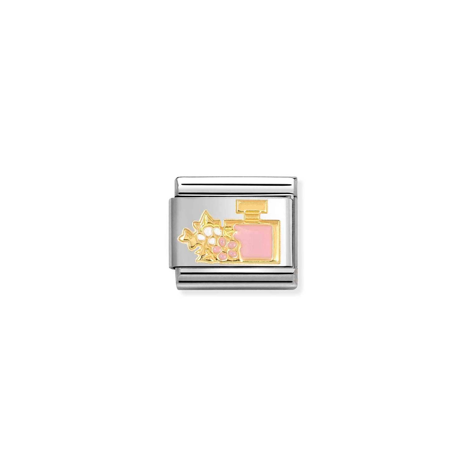 Nomination Classic 18ct Gold Perfume Bottle with Flower Charm
