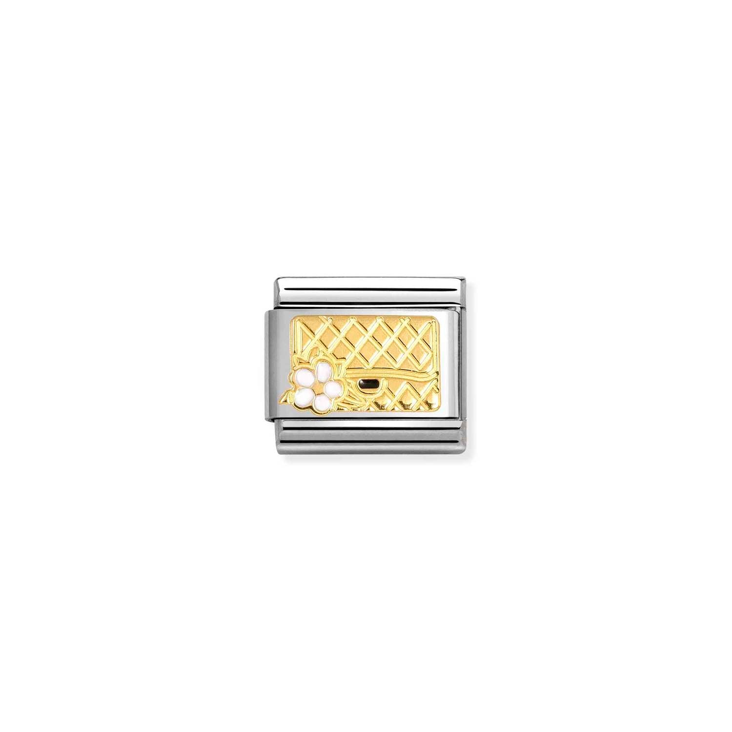 Nomination Classic 18ct Gold Bag with flower Charm