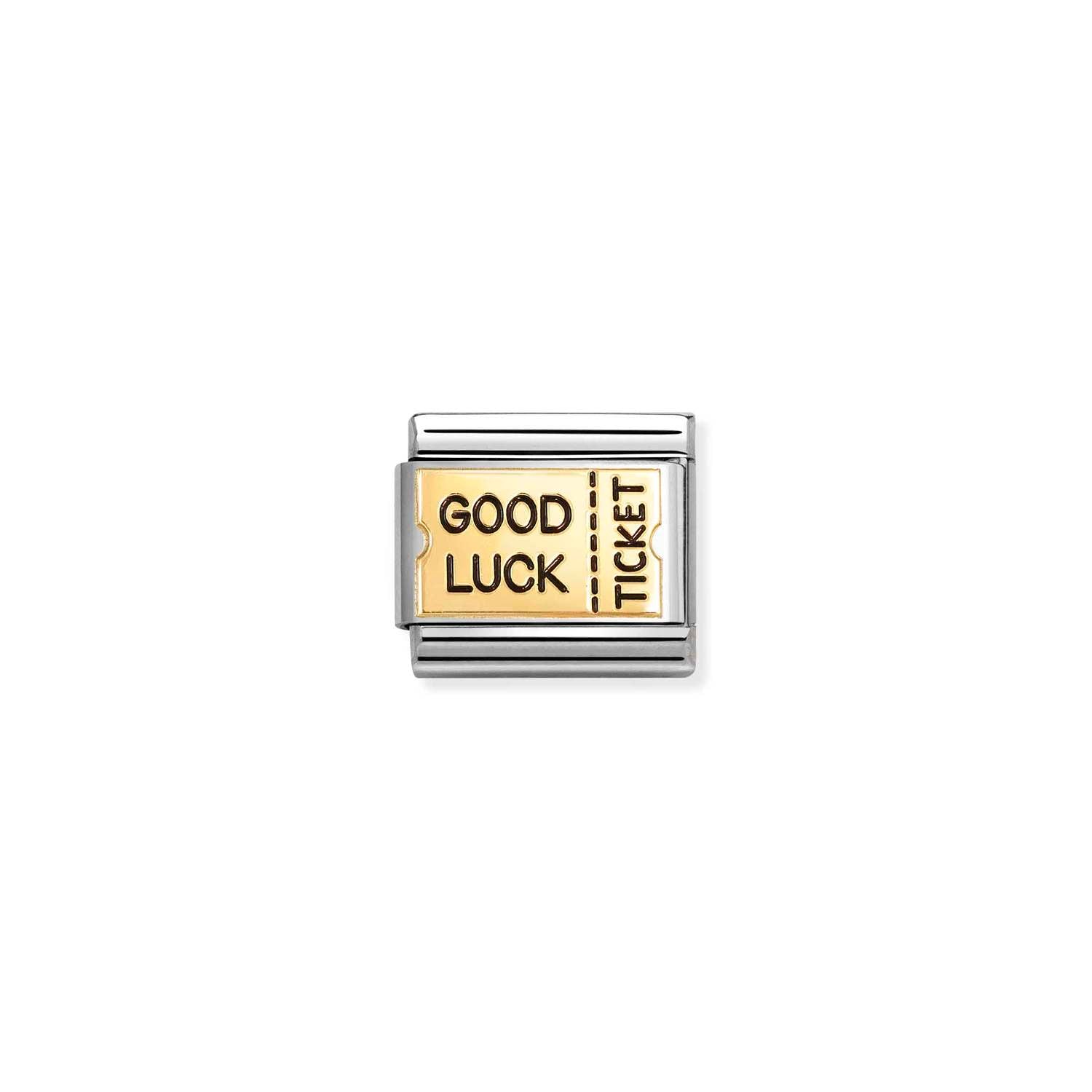 Nomination Classic 18ct Gold Good Luck Ticket Charm