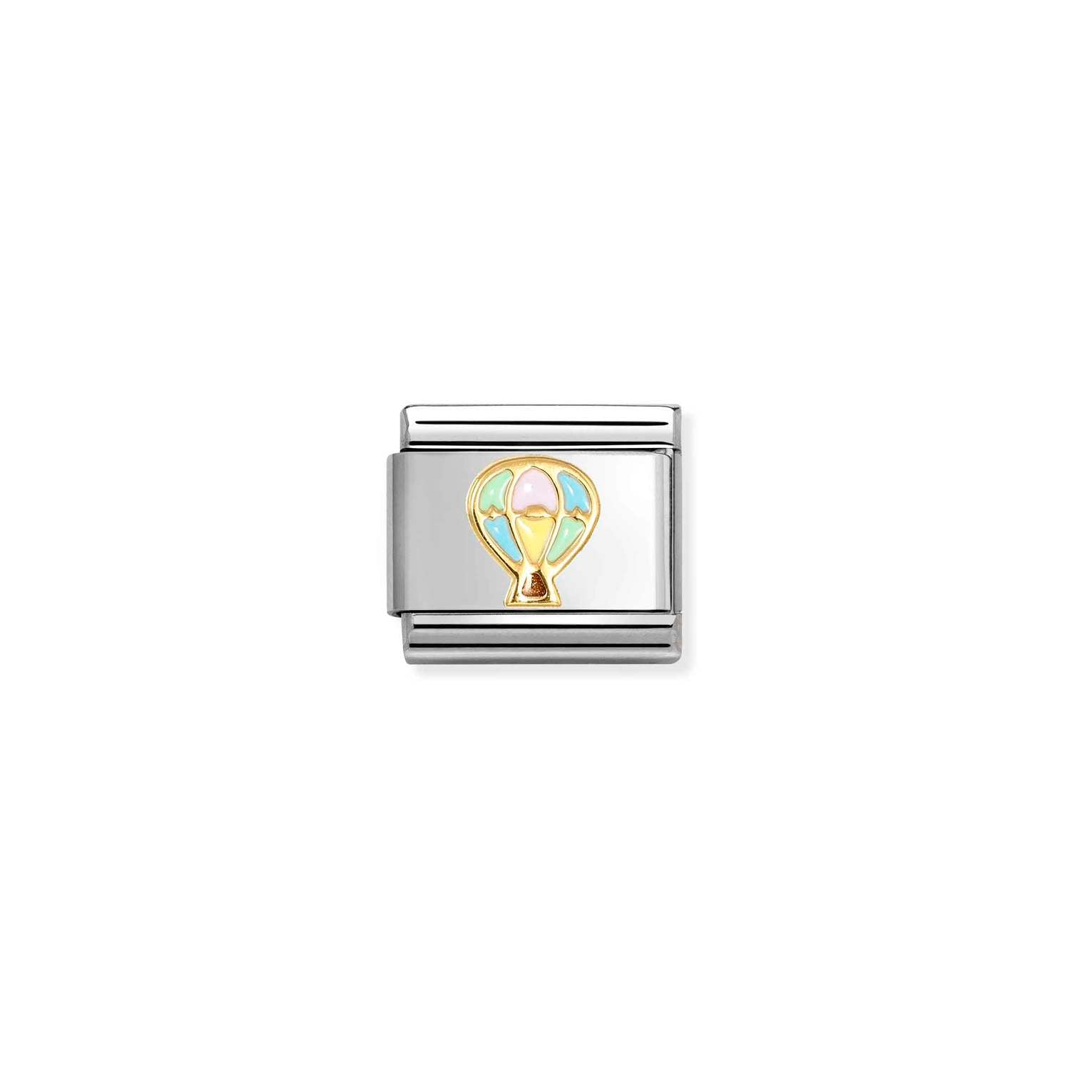 Nomination Classic 18ct Gold Multicolour Hot Air Balloon Charm