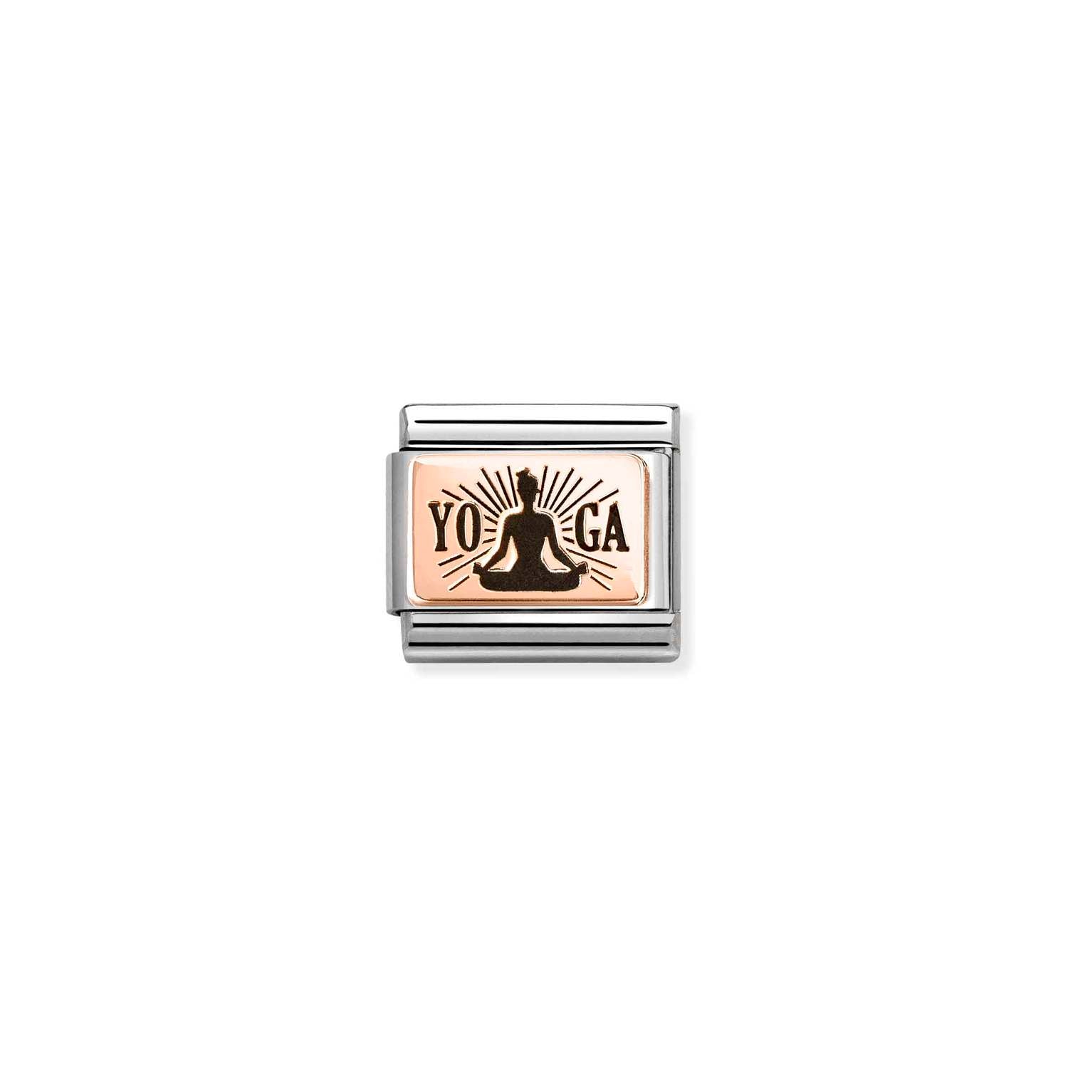 Nomination Classic 9ct Rose gold Yoga Meditation Charm