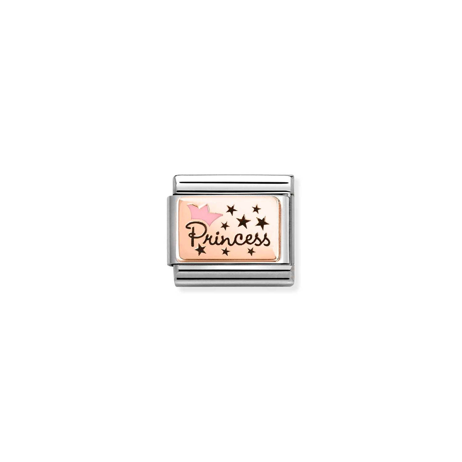 Nomination Classic Rose Gold Pink Princess Crown Charm