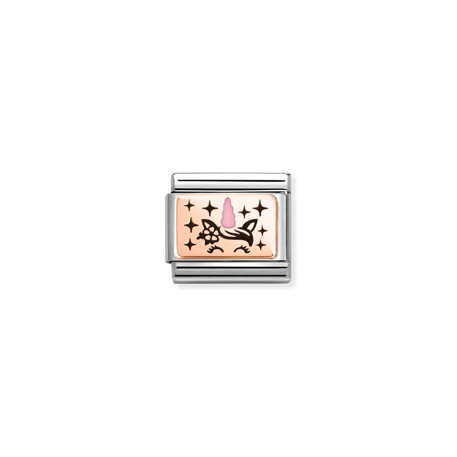 Nomination Classic 9ct Rose gold Pink Unicorn Charm
