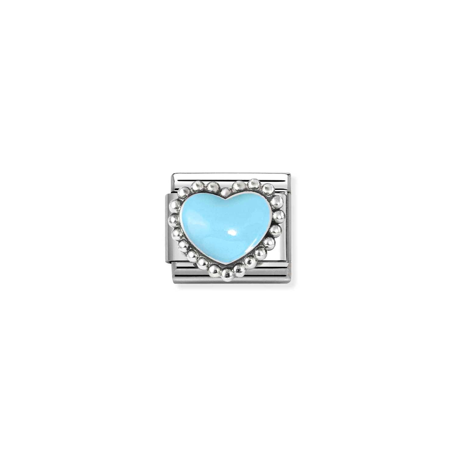 Nomination sterling silver Blue raised heart