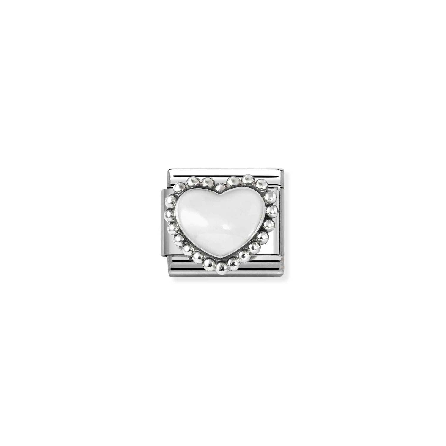 Nomination sterling silver White raised heart