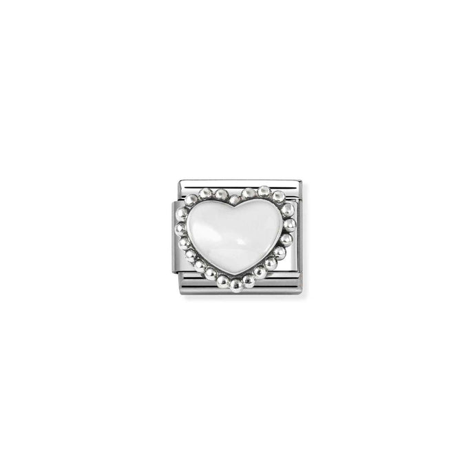 Nomination sterling silver White raised heart