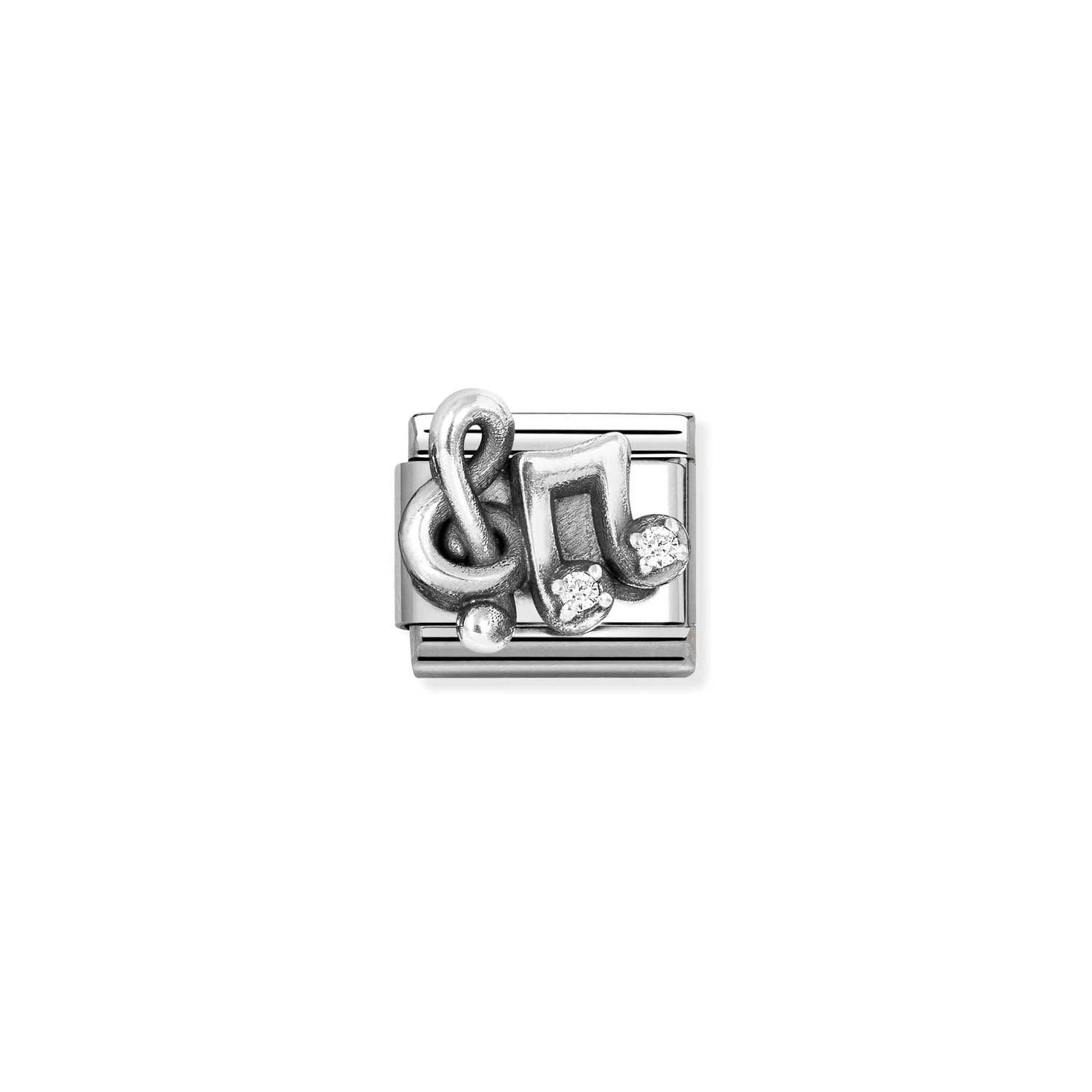 Nomination Classic Treble Clef with White CZ Charm